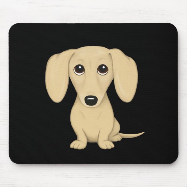 Cream Short Haired Dachshund Mouse Mat (Front)