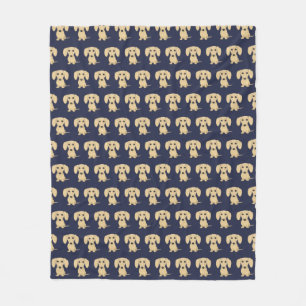Cream Short Haired Dachshund Pattern Fleece Blanket