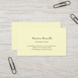 Cream Silk Unique Classical Personalized Custom Business Card