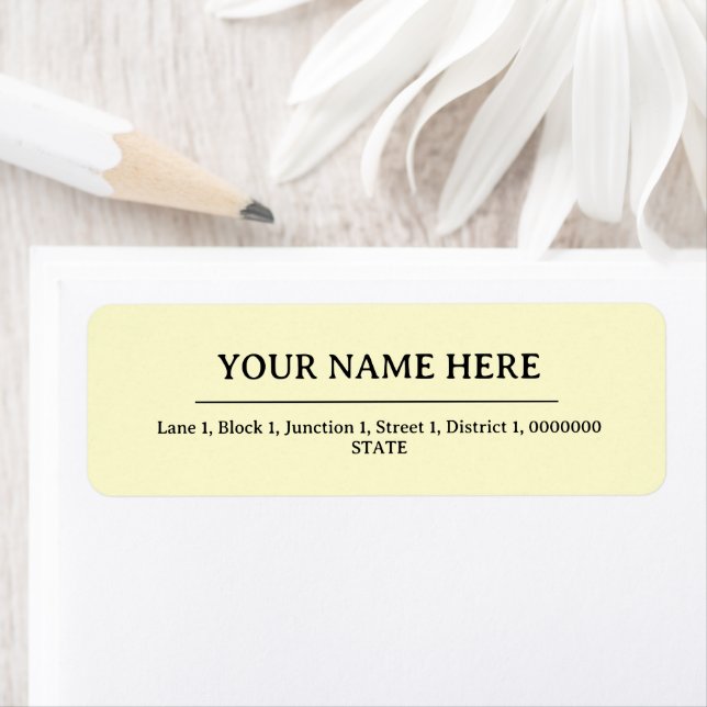Cream Simple Minimalist Name Address Return (Insitu)