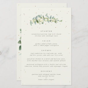 Cream Snowberry + Eucalyptus 4 Course Wedding Menu