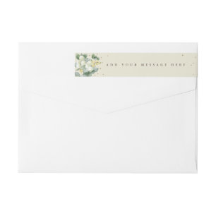 Cream Snowberry+Eucalyptus Christmas Classic Wrap Around Label