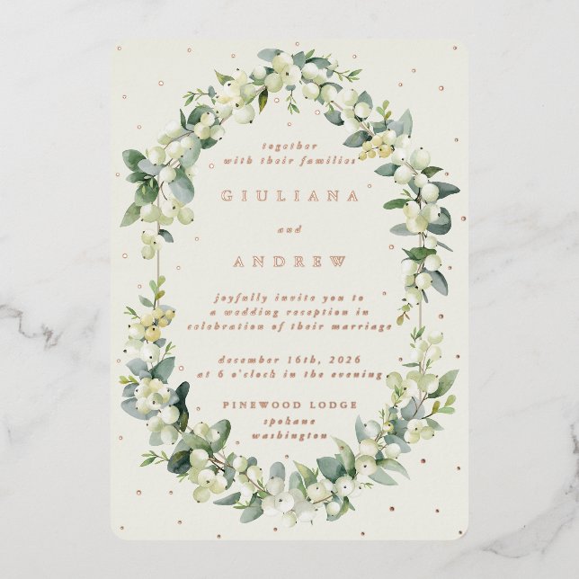 Cream Snowberry+Eucalyptus Wedding Reception Only (Front)