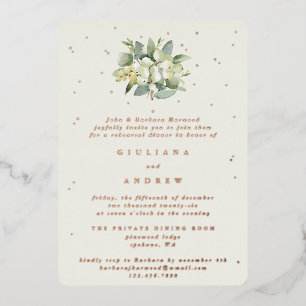 Cream Snowberry+Eucalyptus Wedding Rehearsal