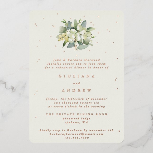 Cream Snowberry+Eucalyptus Wedding Rehearsal (Front)