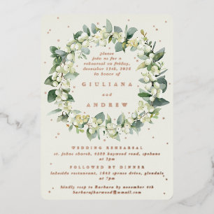 Cream Snowberry+Eucalyptus Wedding Rehearsal