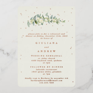 Cream Snowberry+Eucalyptus Wedding Rehearsal