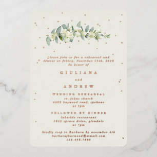 Cream Snowberry+Eucalyptus Wedding Rehearsal