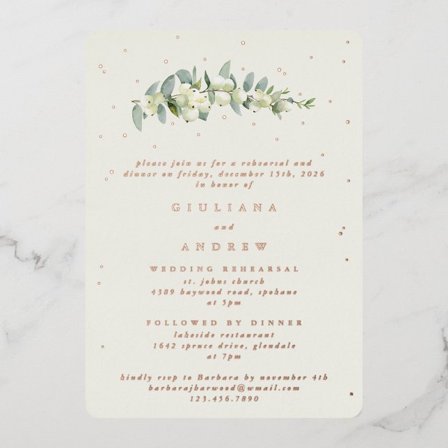 Cream Snowberry+Eucalyptus Wedding Rehearsal (Front)