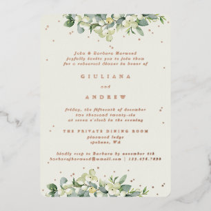 Cream Snowberry+Eucalyptus Wedding Rehearsal