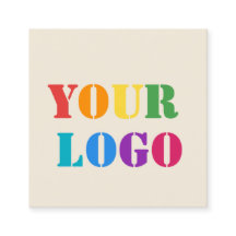 Cream Square Add Your Logo Contact Business Card