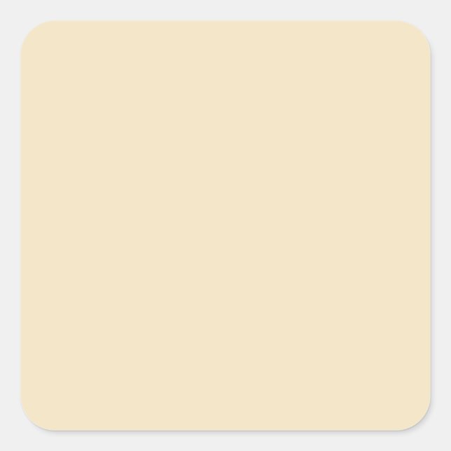 Cream  Square Sticker (Front)