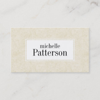 Cream Suede Look Texture Modern Business Card