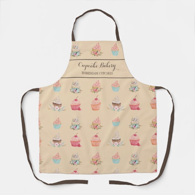Cream Sweet Bakery Custom Professional Kitchen Apron (Front)