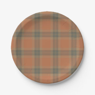 Cream Tartan Paper Plates