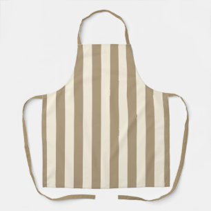 Cream Tofu Khaki Oyster Stripe Apron