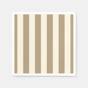 Cream Tofu Khaki Oyster Stripe Napkin