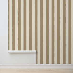 Cream Tofu Khaki Oyster Stripe Wallpaper