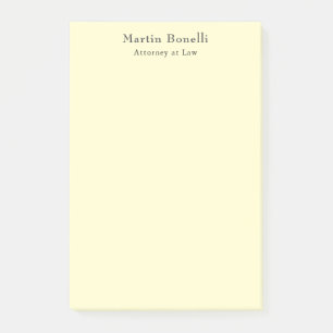 Cream Unique Classic Personalised Custom Own Name Post-it Notes