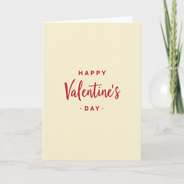 Cream Valentines Day Card (Front)