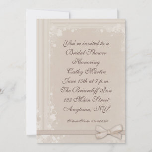 Cream Vine Border Invitation