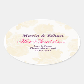 Cream Vintage Rose How Sweet it is Sticker