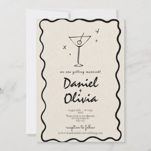 Cream Vintage Wedding Invitation