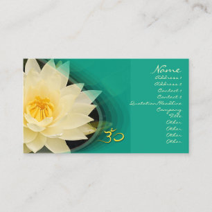Cream water lilly, om Business card