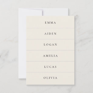 Cream Wedding Name Place Cards