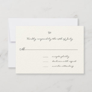 Cream Wedding Response Card