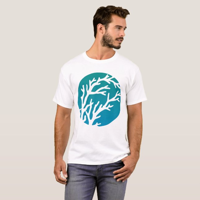Cream Wheels Big Blue Tree T-Shirt (Front Full)