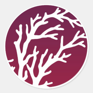 Cream Wheels Tree Classic Round Sticker