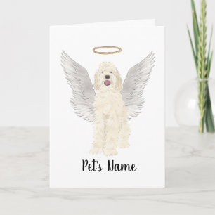 Cream White Doodle Sympathy Memorial Card
