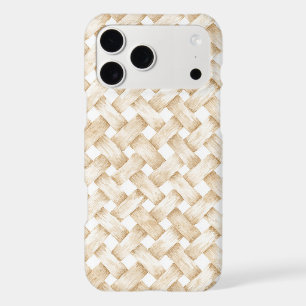 Cream White Faux Basket Weave