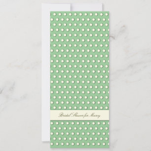 Cream White Ivory Polka Dot Pattern Invitation