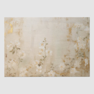 Cream White Romantic Floral Wedding Tissue Paper