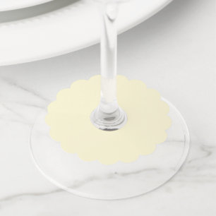 Cream Wine Glass Tag