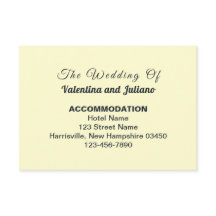 Cream With Slate Typography Wedding Accommodation