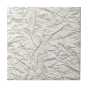 Cream Wrinkled Paper Texture Tile