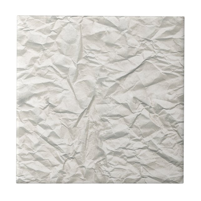 Cream Wrinkled Paper Texture Tile (Front)