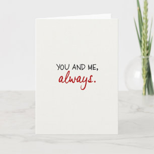 Cream You And Me Always Card