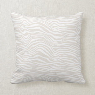 Cream Zebra Print Cushion