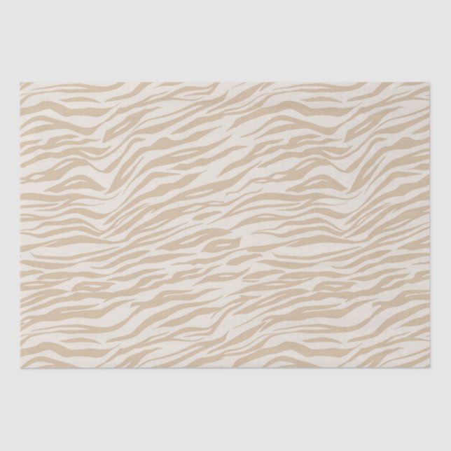 Cream Zebra Print Tissue Paper (Front)
