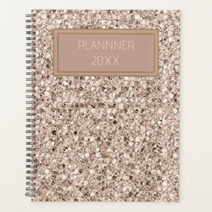 creame gold print  minimalist  planner