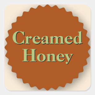 Creamed Honey Jar Goldenrod Square Sticker