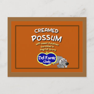 Creamed Possum Recipe Card