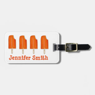 Creamsicle Orange Creme Ice Cream Popsicle Pop Luggage Tag