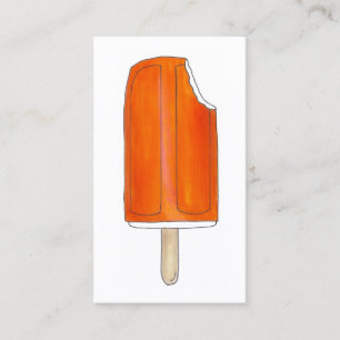 Creamsicle Orange Ice Cream Shoppe Popsicle Pops Business Card