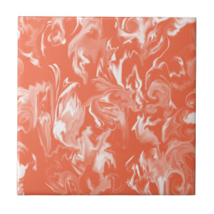 Creamsicle Orange & White Mixed Colour Tile