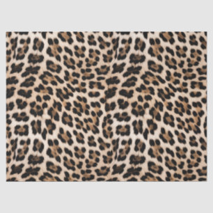Creamy Brown Black Leopard Tissue Paper